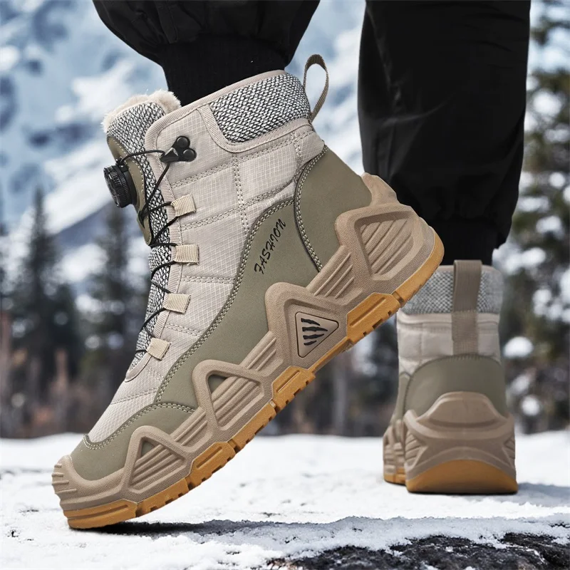 Waterproof Winter Boot - Sepatu Bot Taktis Tempur Pria Berbulu