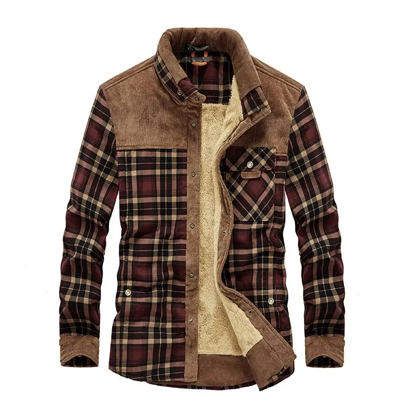 Kemeja Kotak-kotak Pria Jaket  - Flannel Shirt Lined ulasan dan harga